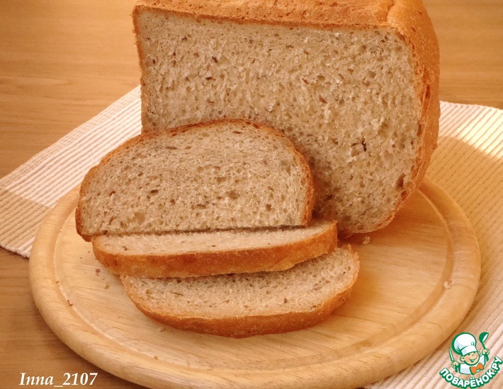 Серый хлеб с семечками на кефире