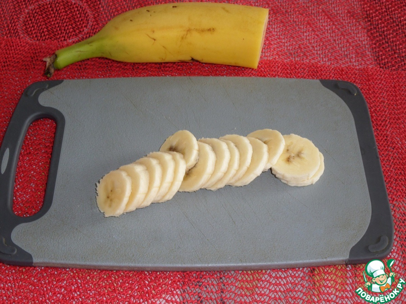 Шоколадный овсяноблин с бананом