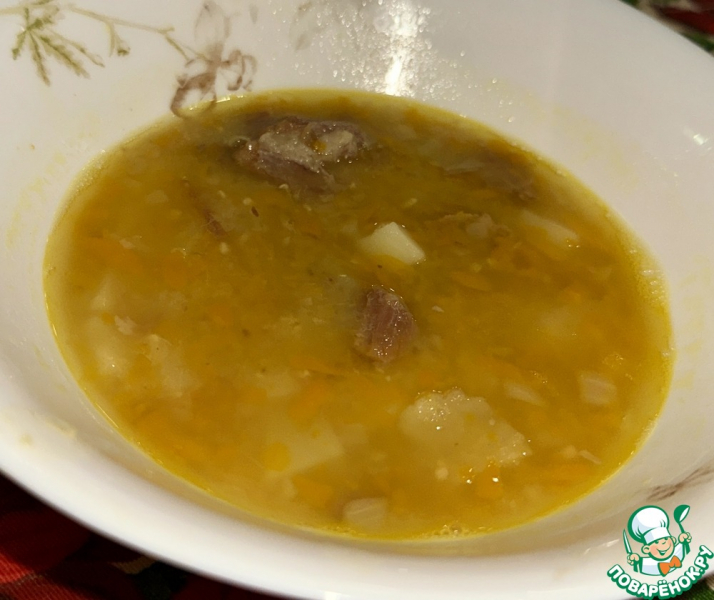 Суп из чечевицы с говяжьей масталыжкой