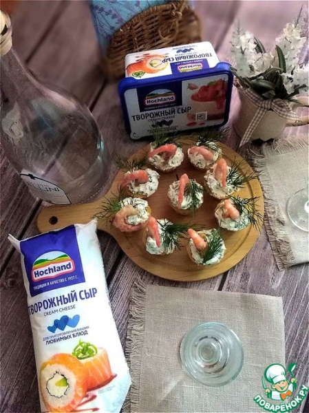 Закуска с креветками