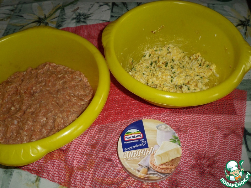 Запеченные зразы с сырной начинкой